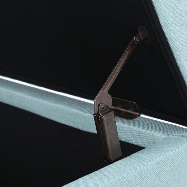 English Elm Christopher Knight Home® - Ottoman - Light Blue Fabric Storage Seat With Cushioned Top, Perfect For Modern & Traditional Décor 60159.00LBL