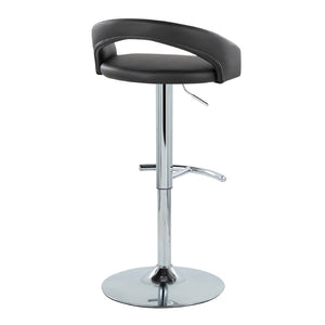 English Elm Adjustable Swivel Barstools Chrome Base Faux Leather Seat Kitchen Counter Set B202S01985