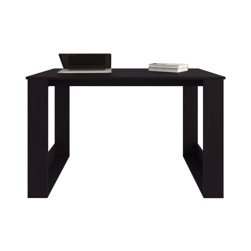 English Elm Computer Desk Albion Black – Engineered Wood Office Table 47.2"W x 23.6"D Spacious Workspace, Stylish Legs, Durable Finish B092P309168