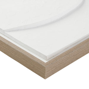 JLA Home INK+IVY - Textured Sculptural Framed Carved Resin Wall Art 26.75"x32.75" Abstract Paths Collide Relief, Weathered Frame II95B-0159