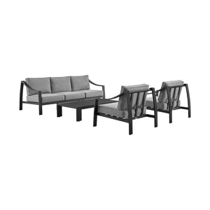 English Elm Koda Powder-coated Aluminum Outdoor Accent Chair with Weather-resistant Foam Cushions B2736P464810