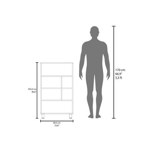 English Elm White Bookcase With Six Shelves – Modern, Compact Design For Stylish Storage In Any Room Setting B062P252202-GIGA