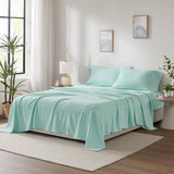 True North by Sleep Philosophy Micro Fleece Casual Sheet Set TN20-0593 Aqua