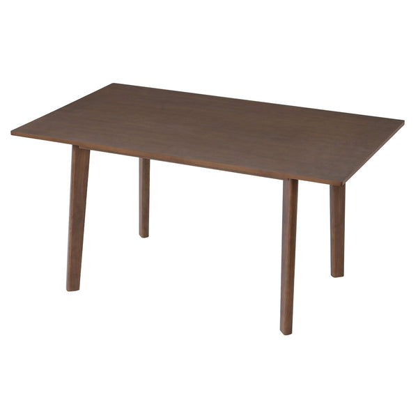 English Elm 7-piece Rectangular Rubberwood Dining Set with Six Linen Upholstered Stackable Chairs Dark Walnut N752S000018D
