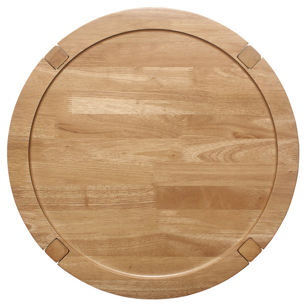 English Elm Isbell Maple Brown Round Solid Wood End Table - Modern Farmhouse Accent With Storage Shelf & Charm B062P299893