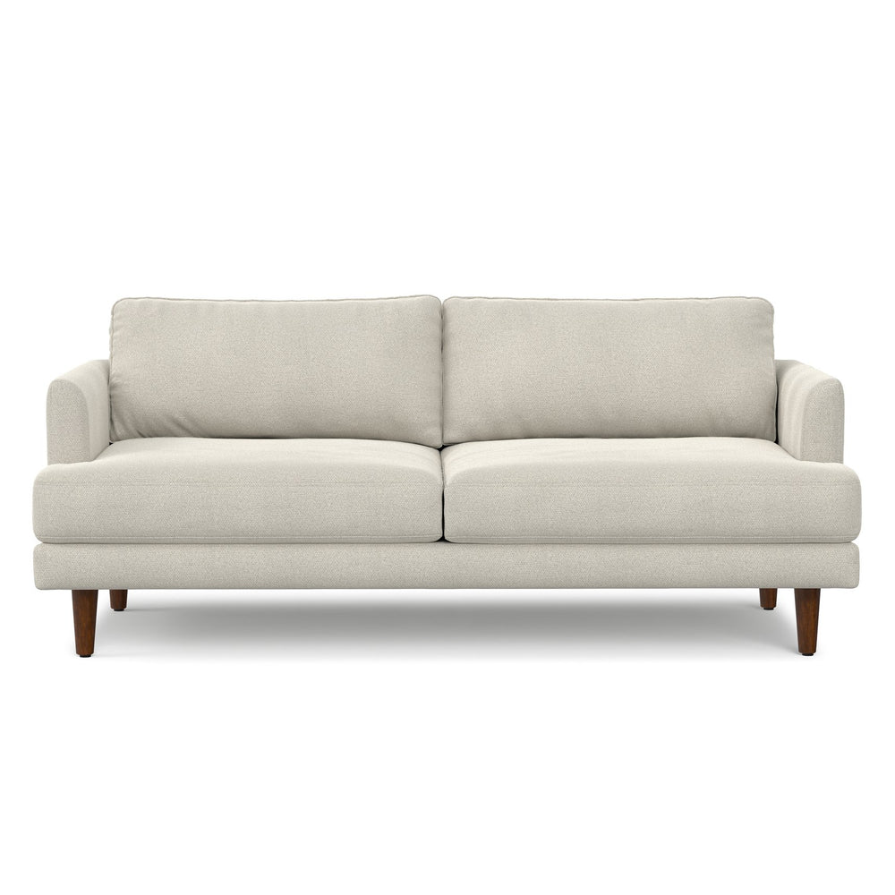 English Elm Livingston Cream White 76" Sofa — Eco-Friendly Woven-Blend, 7" Feather-Foam Cushions, 600 lb Capacity B136P364284