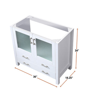 English Elm White Bath Vanity With Soft-Close Drawers, Durable Solid Wood, Perfect For Modern Bathrooms, 36-In. B2731P260430-GIGA