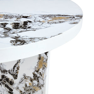 English Elm Round 42" Dining Table for 4-6 — Modern MDF Round Kitchen Table, 330lb Capacity, Café & Office Use N752P186173K