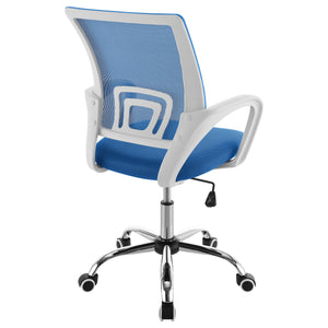English Elm Anaheim Breathable Mesh Upholstered Office Chair with Padded Seat, Height & Arm Adjustments, Blue B062P299806