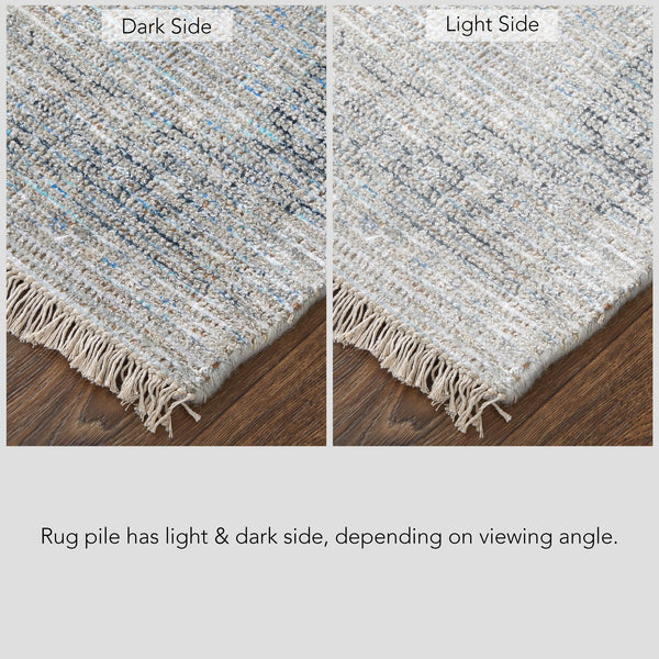 Feizy Rugs Caldwell Handwoven Wool & Viscose Area Rug - Timeless Transitional Style For Elegant Home Decor Gray,Blue,Taupe Wool,Viscose 8798805fslt000e70
