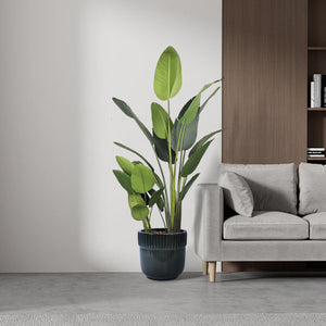 English Elm 3 Pieces Ceramic Flowerpot Set – Handcrafted Antique Black Planters For Indoor & Outdoor Use W3273P321472