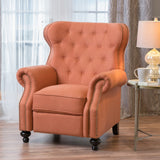 Christopher Knight Home® - Noble House - Walder Contemporary Tufted Fabric Recliner with Nailhead Trim