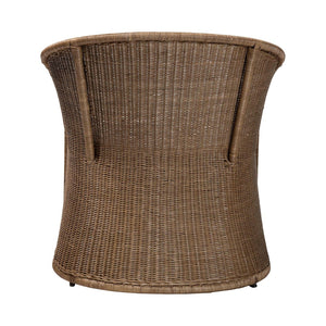 English Elm Bohemian Greywashed Rattan Accent Chair Sculptural Woven Base Boho Living Room Seat B2750P467811