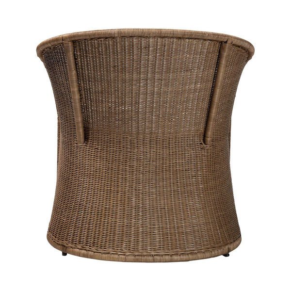 English Elm Bohemian Greywashed Rattan Accent Chair Sculptural Woven Base Boho Living Room Seat B2750P467811