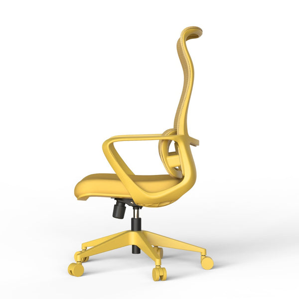 English Elm Ergonomic High Back Mesh Office Chair with Adjustable Lumbar Support and Molded Foam Seat Yellow W5280P463570