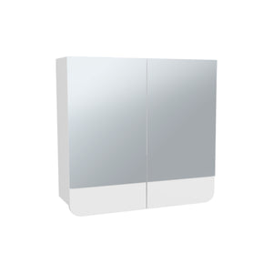 English Elm Luv Wall Mirror Medicine Cabinet with Adjustable Interior Shelves, White Engineered Wood Organizer B200P361993