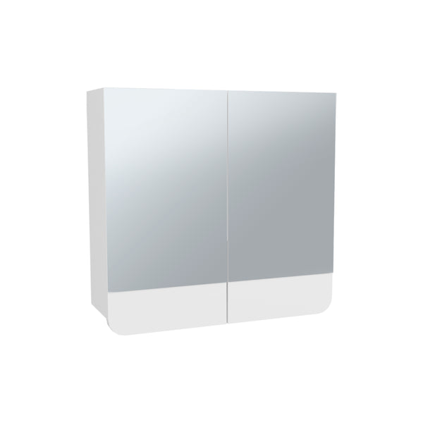 English Elm Luv Wall Mirror Medicine Cabinet with Adjustable Interior Shelves, White Engineered Wood Organizer B200P361993