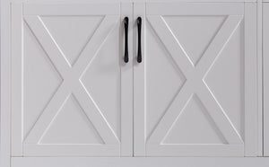 English Elm TV Cabinet Set Modern White Walnut Multifunctional Wall Unit with Console, Sideboards & Storage Features 108.7" W1162S00011