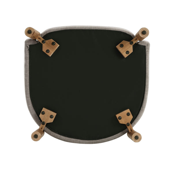 English Elm Style Barrel Accent Chair with Textured Fabric Upholstery, Solid Wood Legs, Foam-Pocket Coil Comfort and 300lb Capacity taupe 27 L x 25.5 W x 21.5 H B011P304991