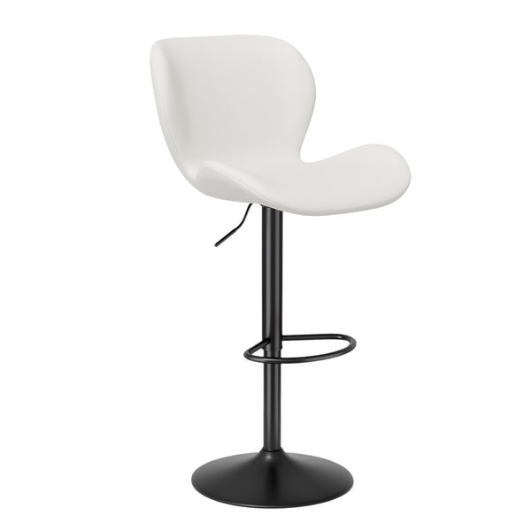 English Elm Swivel Bar Stools Set Of 2 - Modern Pu Leather Adjustable Height Stools For Kitchen & Bar Use T3950P396424-GIGA