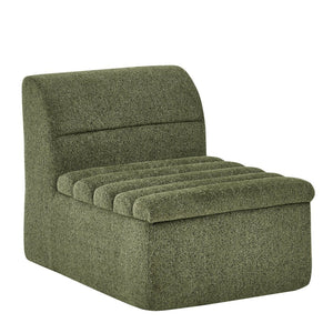 English Elm The Chenille Modular Seat Compact Chair for Sectionals Apartments and Small Spaces Green W1413P298064