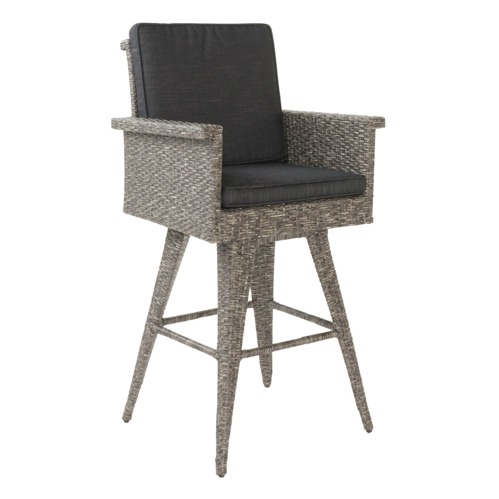 English Elm Christopher Knight Home® - 30" Outdoor Wicker Swivel Barstool with Removable Water-Resistant Cushions, Sturdy PE Rattan Finish 57805.00