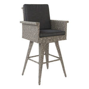 English Elm Christopher Knight Home® - 30" Outdoor Wicker Swivel Barstool with Removable Water-Resistant Cushions, Sturdy PE Rattan Finish 57805.00