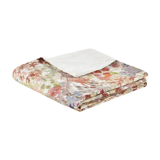 English Elm King/Cal King/Cal Mariana 3 Piece Cotton Printed Duvet Cover Set - Watercolor Floral, OEKO-TEX, Button Closure, Machine Washable B03597346