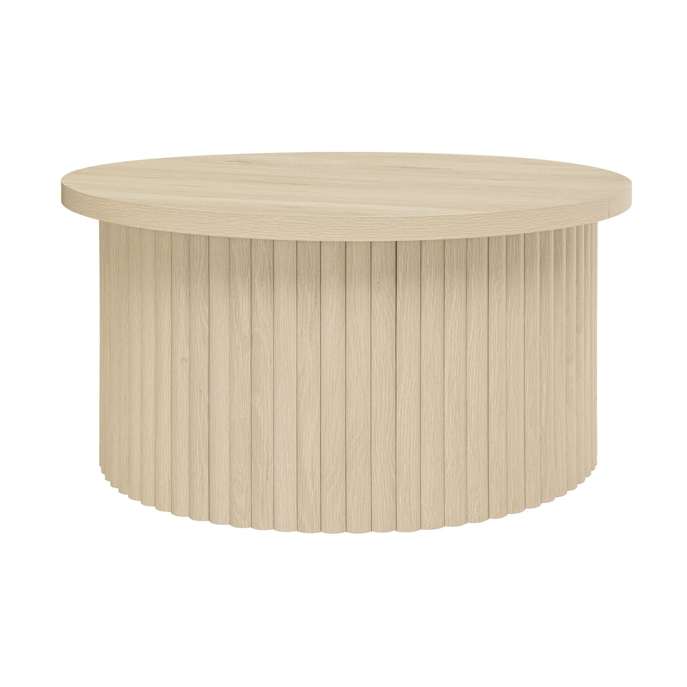English Elm Coffee Table - Modern Round Accent Table With Flip-Top Design For Small Spaces & Living Rooms W688P248119
