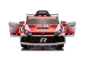English Elm 12v4a Kids Ride on Car Dual Motor Luxury Coupe with Remote Control and Shock Absorbers Red W1620P326865