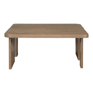 English Elm U-Can Modular Minimalist Coffee Table Set with Versatile Splicing Design, Durable MDF, Easy Assemble Natural N724P232174D