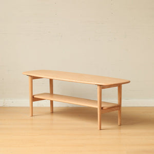 English Elm Center Solid Wood Low Table With Double Open Shelves - Perfect For Coffee, Study, Or Work Spaces! W1283P298067