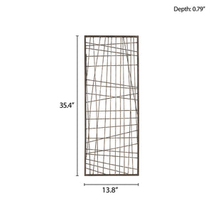 JLA Home INK+IVY - Distressed Black Metal Wall Art with Erratic Wire Design, Iron-Black Finish for Modern-Industrial Homes II167-905