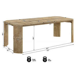 English Elm Contemporary Kepler Driftwood 6Pc Dining Set with Hidden Extension, Oak Veneer Table, Bench & 4 Chairs B011S01922