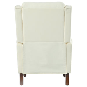 English Elm Christopher Knight Home® - 29.75" Push Back Recliner Chair with Wingback Design, Gourd Wooden Legs, Polyester Upholstery, Cozy Comfort Beige N763P201072A