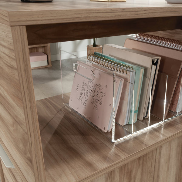 English Elm File File Tower Acacia Wood finish with Two Full-Extension Drawers, Metal Frame, Compact 28x21x32.5 B356P354440