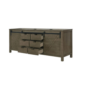 English Elm Rustic Double Bath Vanity 84 In. W - Elegant Brown Wood With Ample Storage & Soft-Close Drawers B2731P260096-GIGA