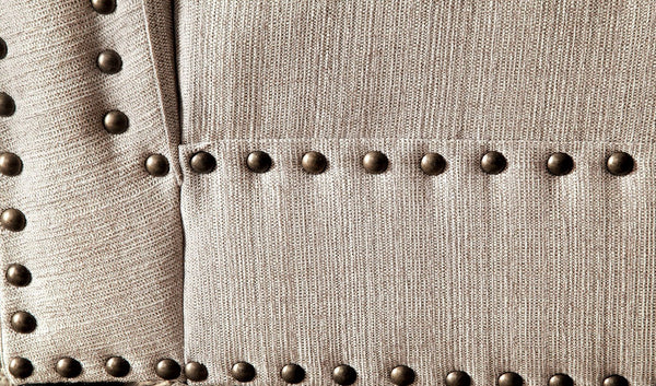 English Elm Beige Upholstered Chaise with Curved Arm and Nailhead Trim, Linen-Look Fabric, Pillow Included B011P305691