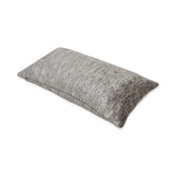 English Elm Plume 22" Feather Down Lumbar Throw Pillow, Brilliant Gray Chenille Jacquard