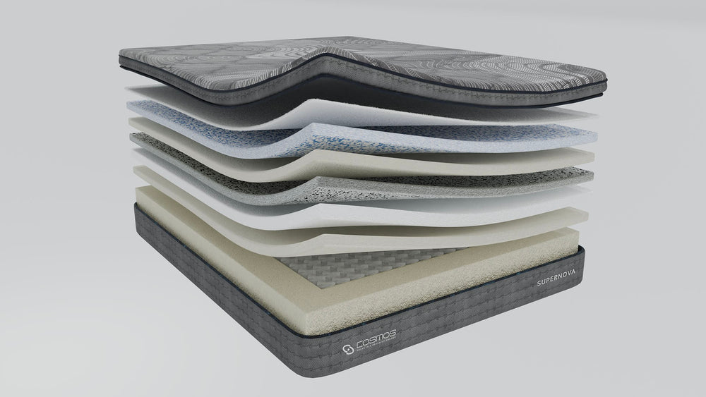 English Elm Balance Queen Hybrid Mattress Graphite Memory Foam Pocketed Coils Medium Feel B342P315699