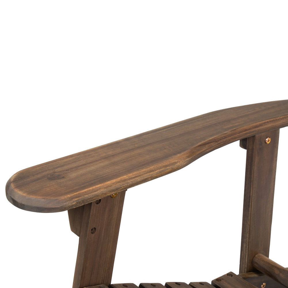 English Elm Christopher Knight Home® - Malibu Acacia Wood Folding Adirondack Chair - Rustic Comfort For Patios, Decks & Campouts! N770P241669E