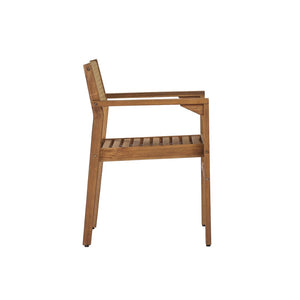 English Elm Dining Chair Set of 2 Wicker and Acacia Wood for Indoor or Covered Patio Use Natural Stained N776P381115N