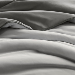 JLA Home Harbor House - Reversible Tencel comforter with breathable moisture-wicking fill, sculptural weave, year-round luxury Gray HHD10-1931