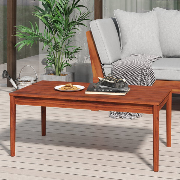 English Elm Christopher Knight Home® - BRYAN Acacia Coffee Table in Mahogany Finish – Rustic Outdoor 36.25" x 20.5" Durable Hardwood Design N776P288482K