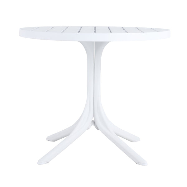 English Elm Summer Round Polypropylene Patio Dining Table Weatherproof Lightweight Indoor Outdoor Use W3450P323346