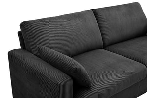English Elm Modern Fabric Loveseat with Fsc Wood Frame Spring Cushions and Washable Covers W5515P443358