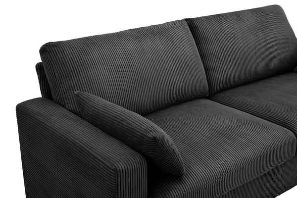English Elm Modern Fabric Loveseat with Fsc Wood Frame Spring Cushions and Washable Covers W5515P443358