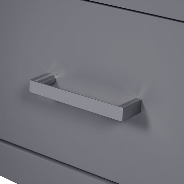 English Elm 24-inch Modern Bathroom Vanity with Ceramic Sink, Soft-Close Doors, Drawer Divider & Ample Storage Gray N729P299440E