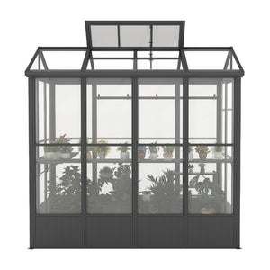English Elm 6.5x8ft Outdoor Aluminum Polycarbonate Greenhouse Auto Vent Backyard Garden Walk-in W1859P346464