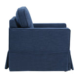 OSP Home Furnishings Halona Upholstered Armchair Navy